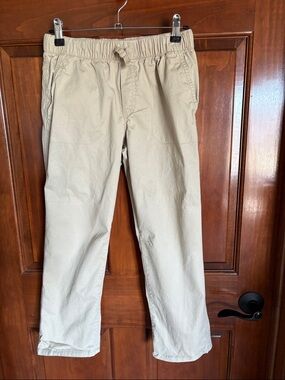 Comfortable Straight Leg Khaki Pants with Drawstring- Boys 12